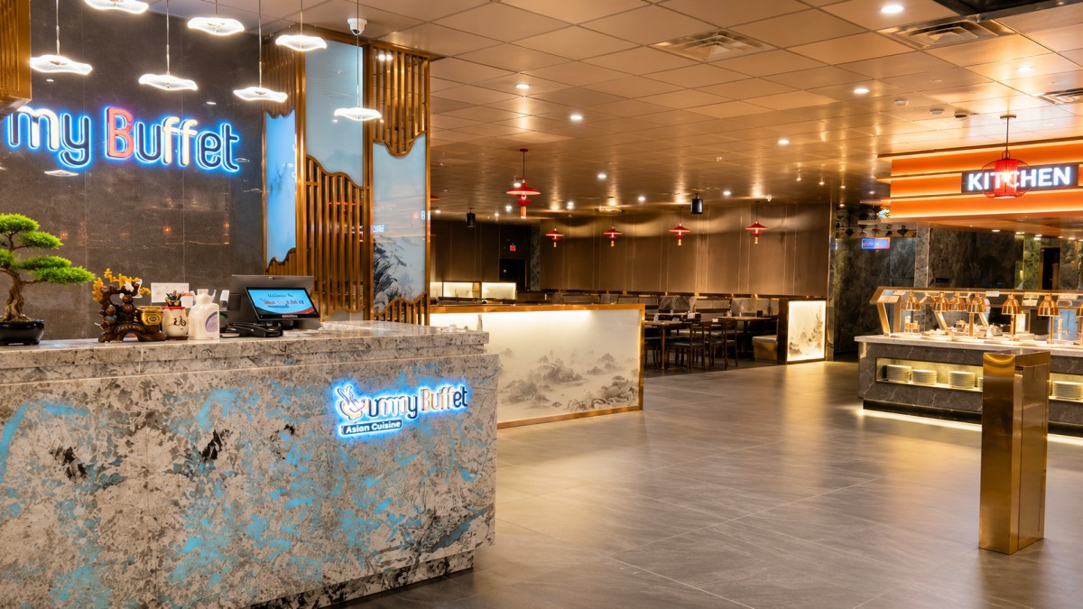 Modern Yummy Buffet dining area and entrance at Yummy Buffet Asian Cuisine, an Asian Restaurant in Sikeston