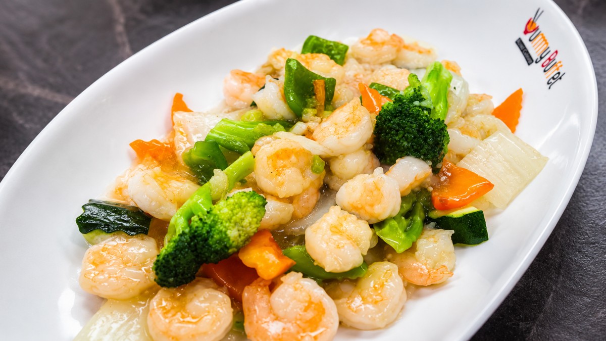 Shrimp with vegetable at Yummy Buffet Asian Cuisine, an Asian Restaurant in Sikeston