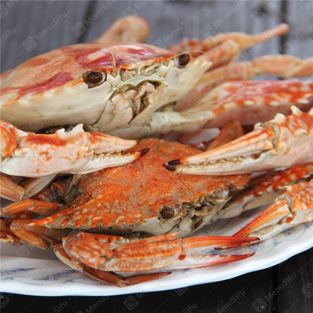 Steam Crabs - Fresh steamed crabs served on plate at Yummy Crab, a Seafood Restaurant in Houston
