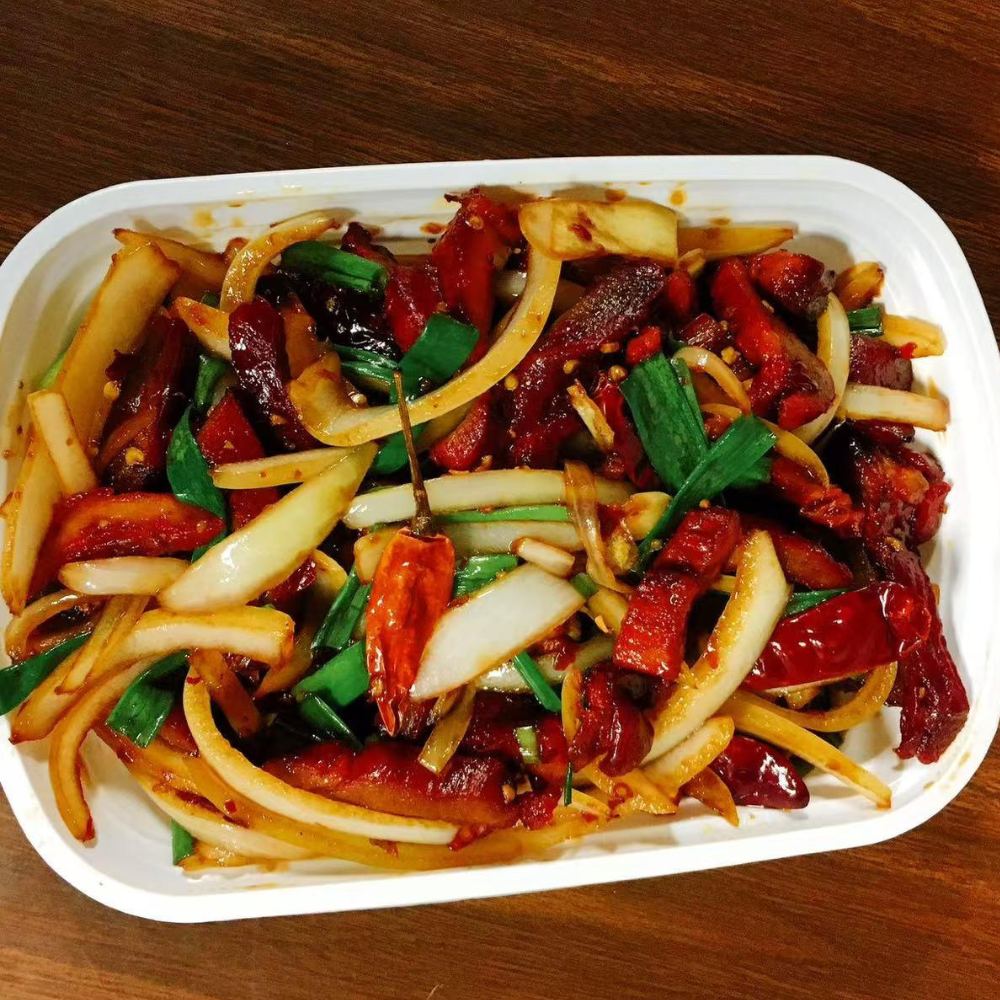 Savory Mongolian-style stir-fry with meat and veggies at Yummy House, a Asian Restaurant in Athens.