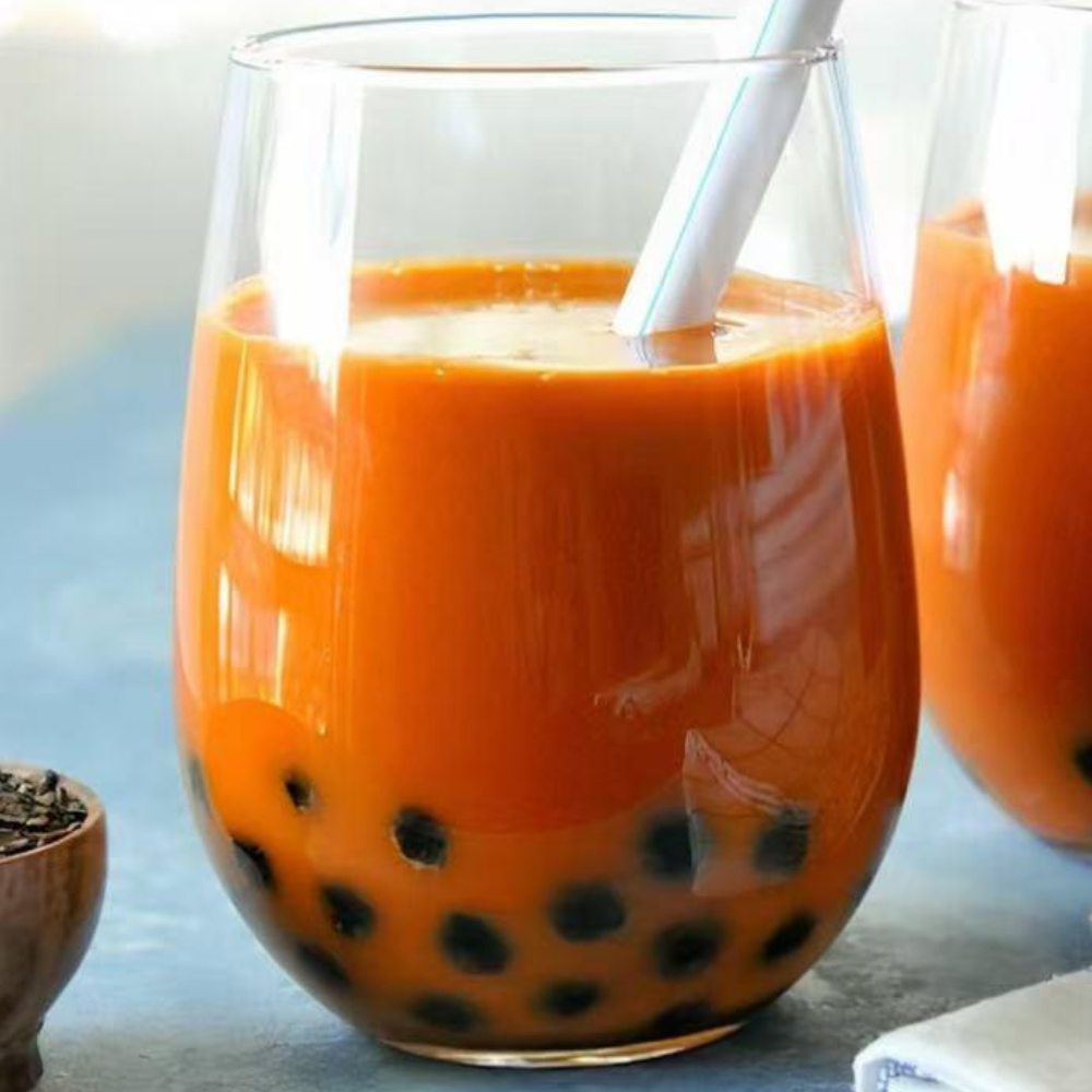 Rich and creamy Thai tea with chewy tapioca pearls at Yummy House, a Asian Restaurant in Athens.