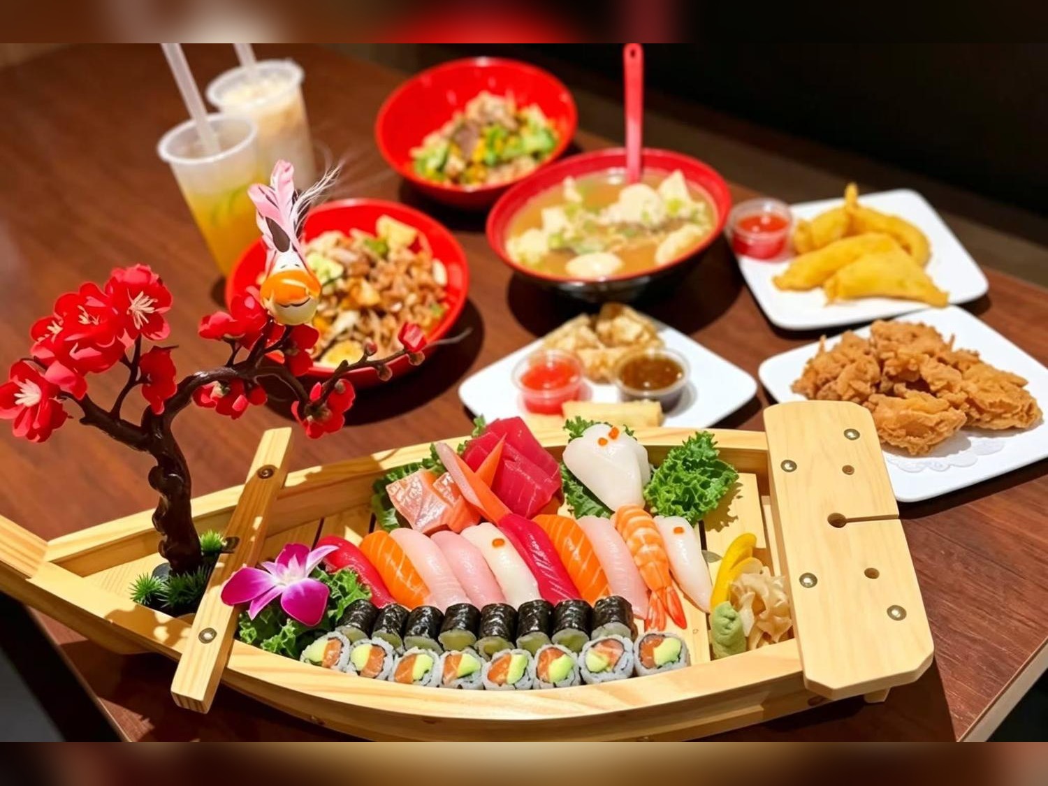 Sushi Boat at Yummy Yaki, a Japanese Restaurant in Acworth