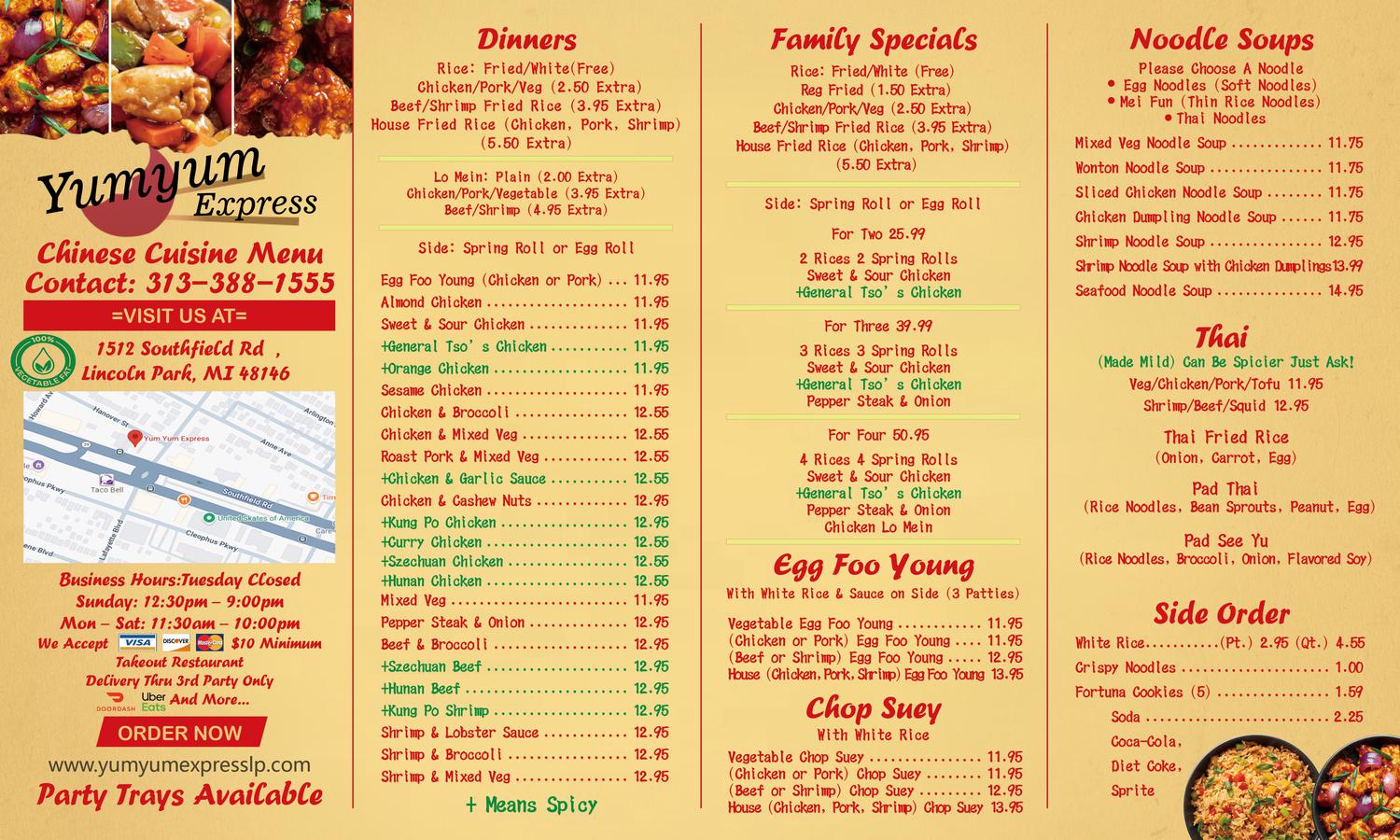 yumyum様⭐専用ページ Menu - Yum Yum Express