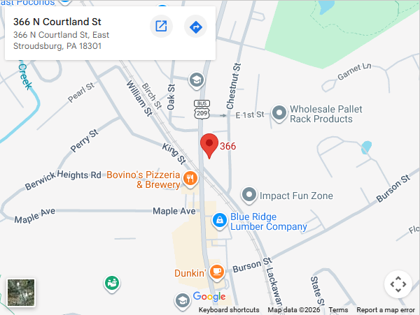 location,366 N Courtland St, East Stroudsburg, PA 18301