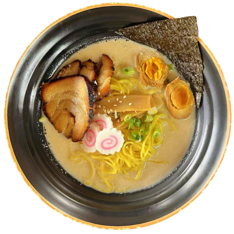 Creamy pork broth ramen with chashu pork and baby bok choy at Zen Ramen, a Japanese Restaurant in Madison