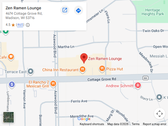 Location, 4674 Cottage Grove Rd, Madison, WI 53716