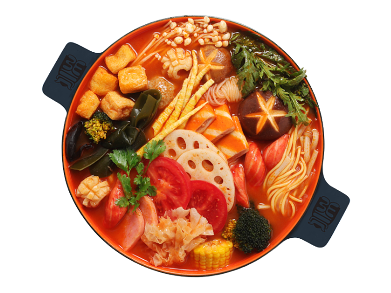 Vegetarian hotpot with tofu & veggies at Zhangliang Malatang Spicy Hotpot, a Hot Pot Restaurant in National City