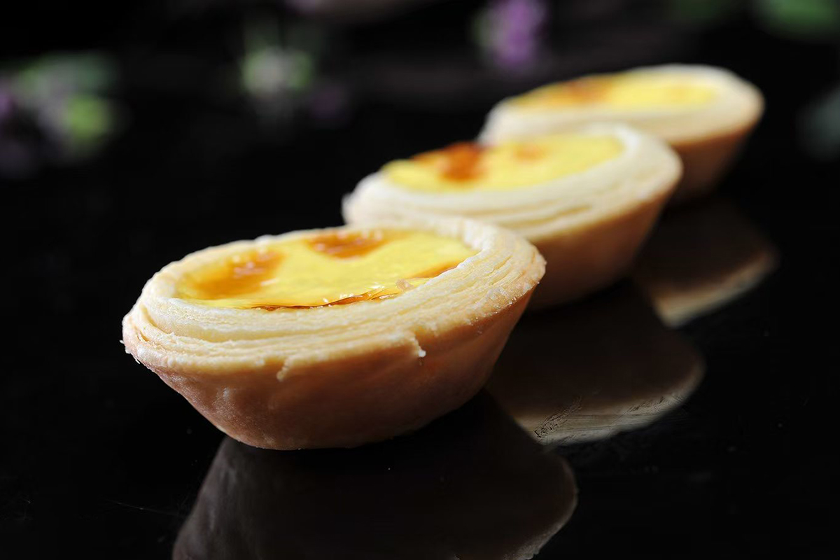 Macau baked Portuguese egg tart at Zhen's Kitchen，a Cantonese Restaurant in San Francisco