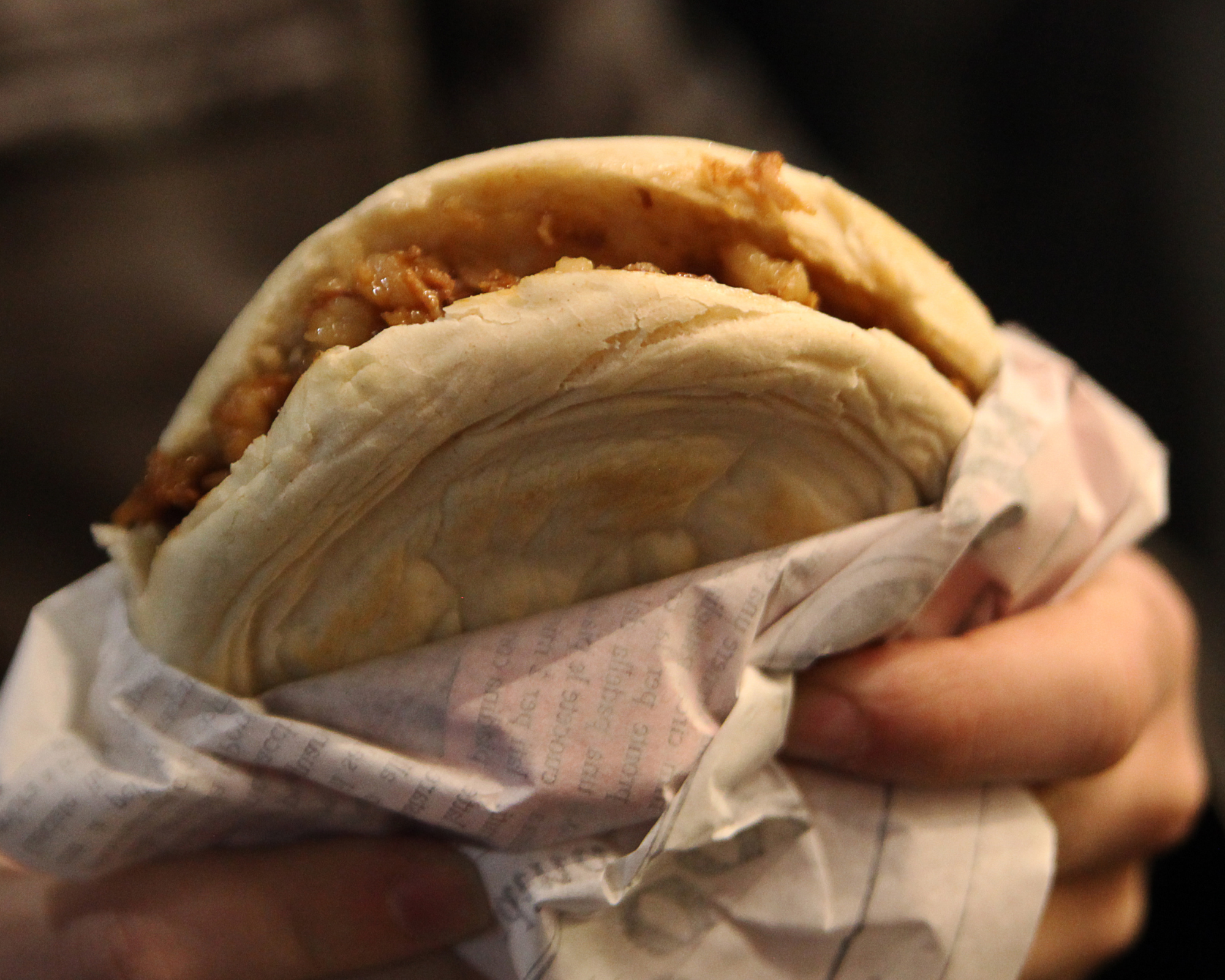 Roujiamo dish at Zhenwei Kitchen, an Asian restaurant in Alhambra.