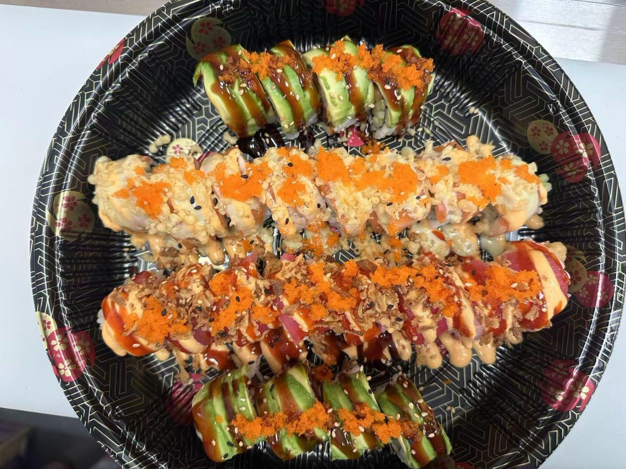 Party Tray with assorted sushi rolls at ZX Sushi, a Japanese Restaurant in Milwaukee