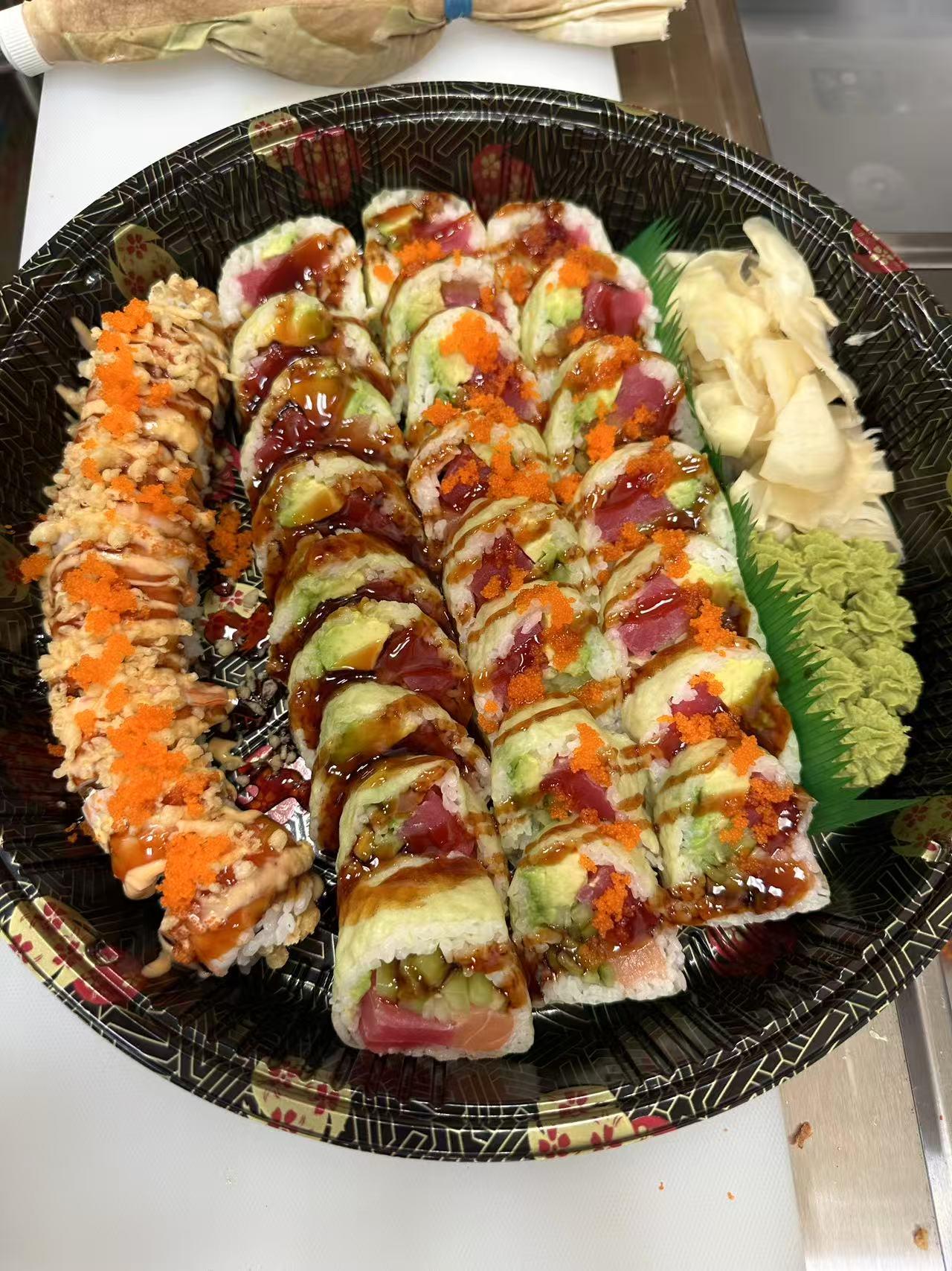Lunch Special with assorted rolls and nigiri at ZX Sushi, a Japanese Restaurant in Milwaukee