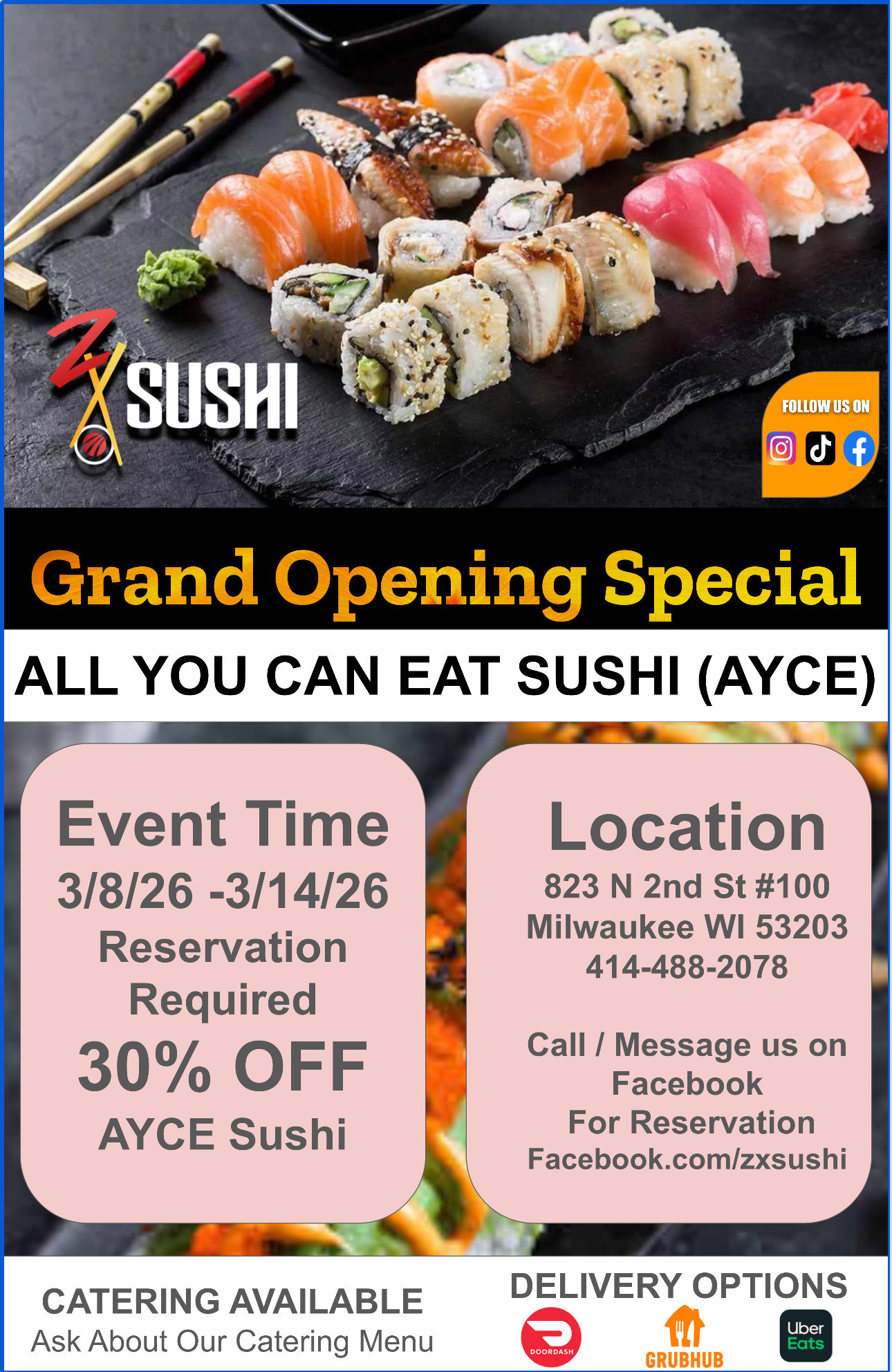 grand opening special
